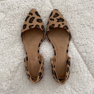 Leopard print flats, size 8.5